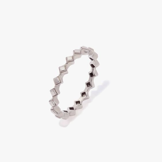 Stepping Stone 18ct White Gold Ring | Annoushka jewelley