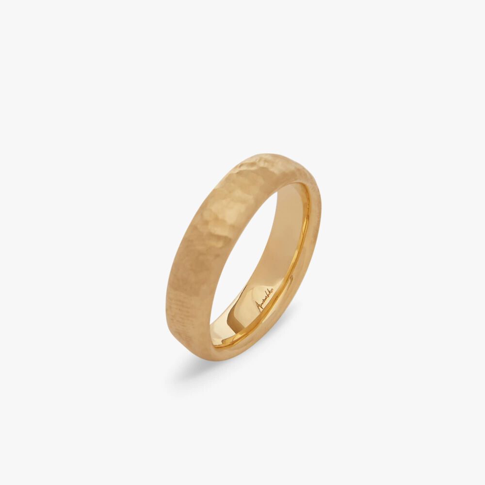 18ct Gold Organza 5mm Band Ring | Annoushka jewelley