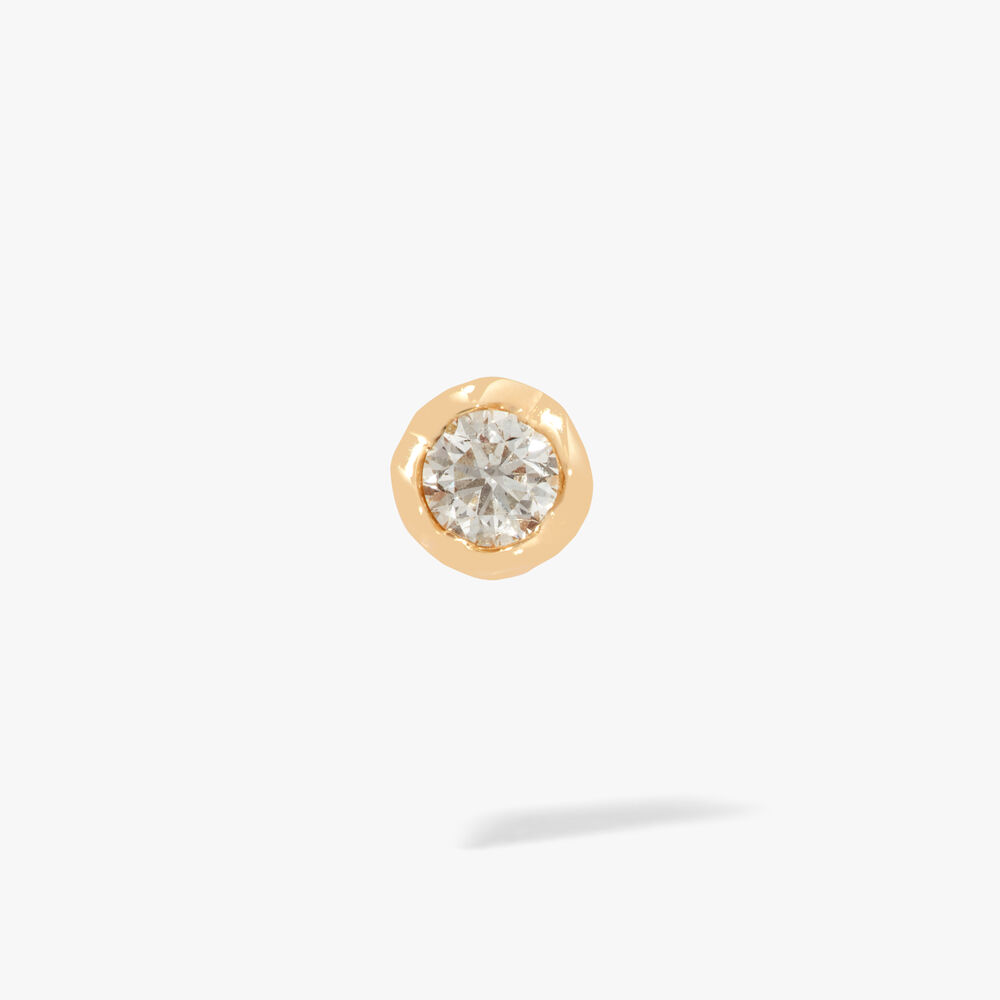 14ct Yellow Gold Diamond Single Stud Earring | Annoushka jewelley