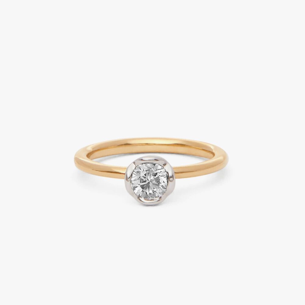Marguerite 18ct Yellow Gold Solitaire Diamond Engagement Ring | Annoushka jewelley