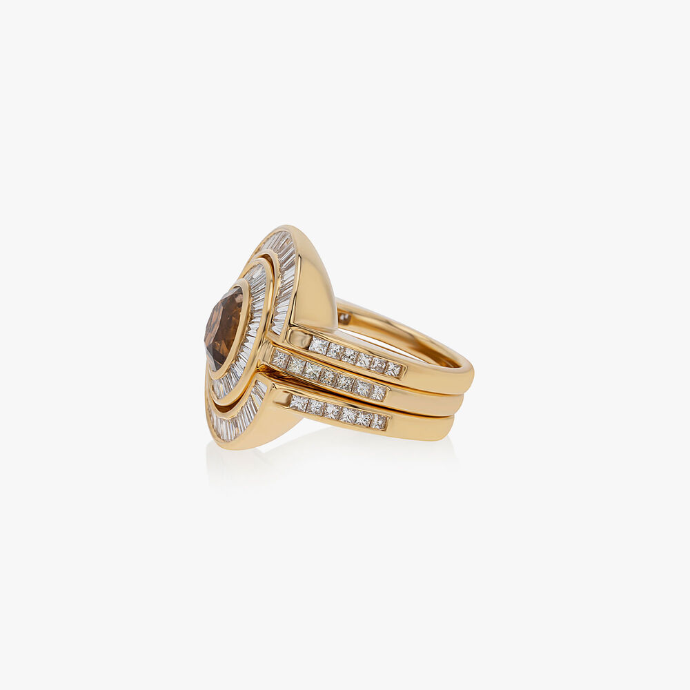 Mandalay 18ct Yellow Gold Brown Tourmaline & Diamond Ring | Annoushka jewelley