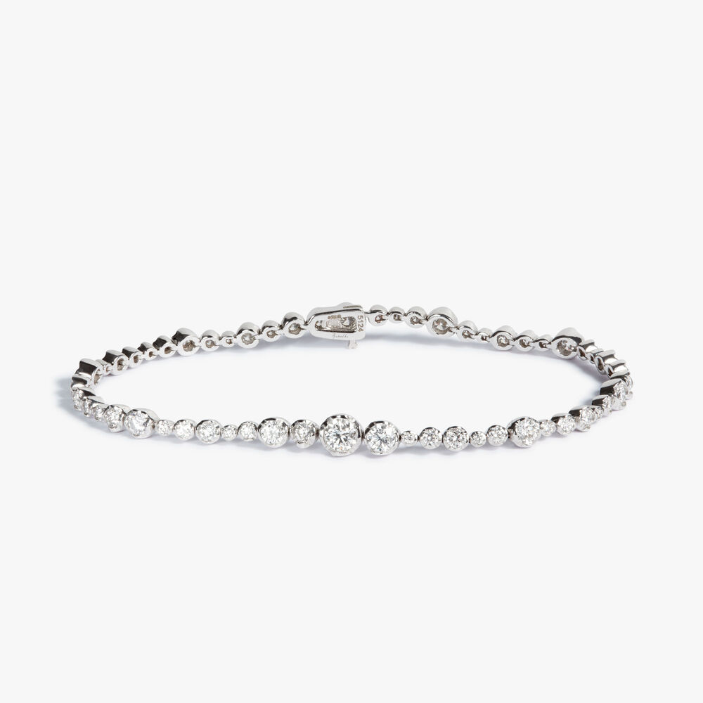 Marguerite 18ct White Gold Diamond Tennis Bracelet | Annoushka jewelley
