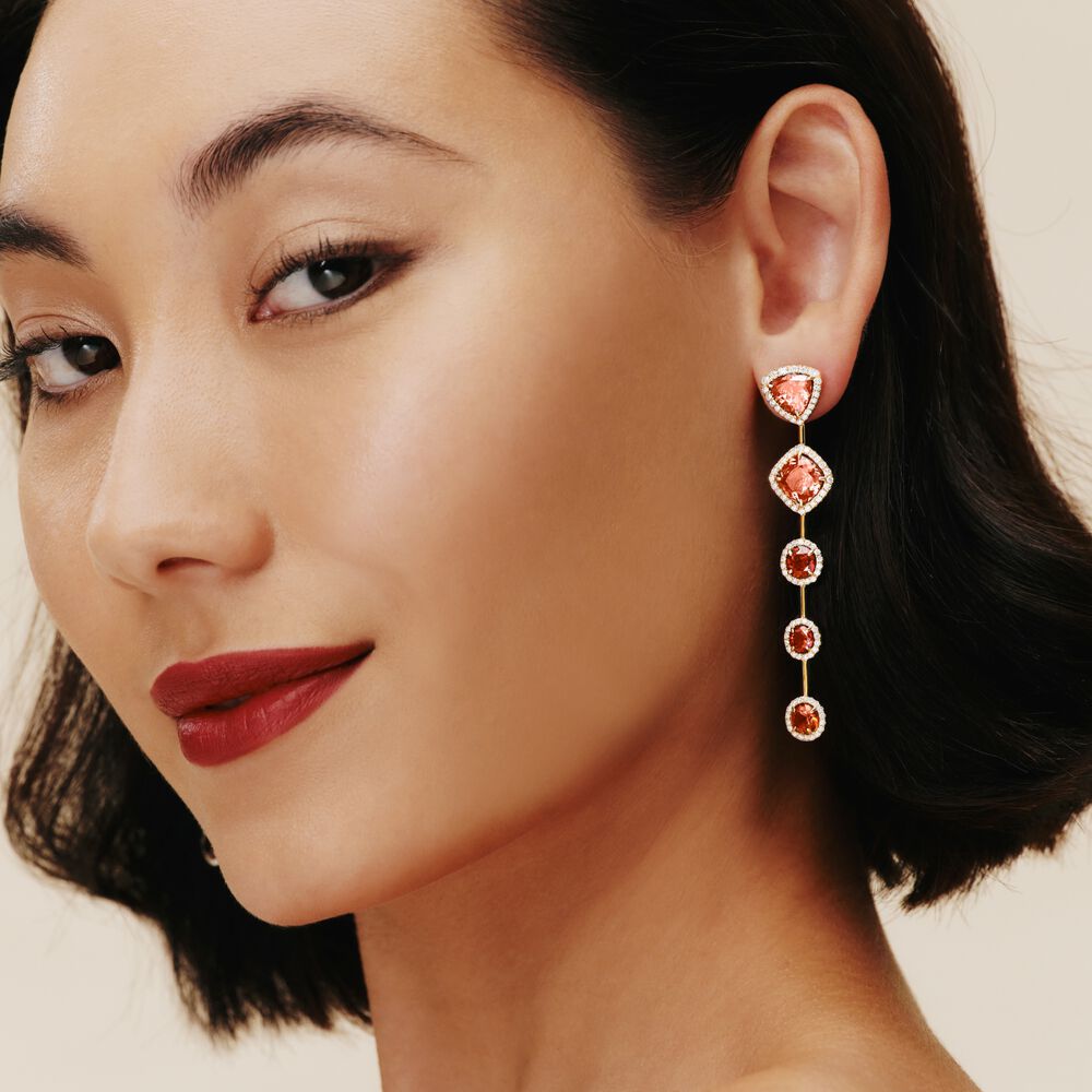 Boogie 18ct Gold Garnet & Diamond Earrings | Annoushka jewelley