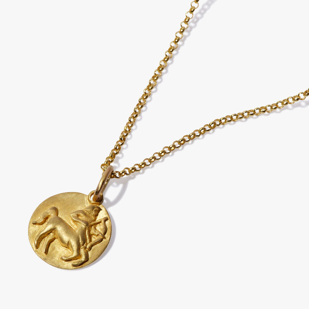 Zodiac 18ct Yellow Gold Sagittarius Necklace | Annoushka jewelley