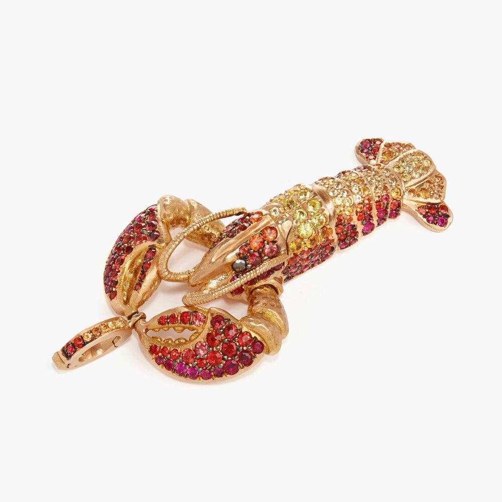 Mythology 18ct Rose Gold Sapphire Lobster Locket Charm Pendant | Annoushka jewelley