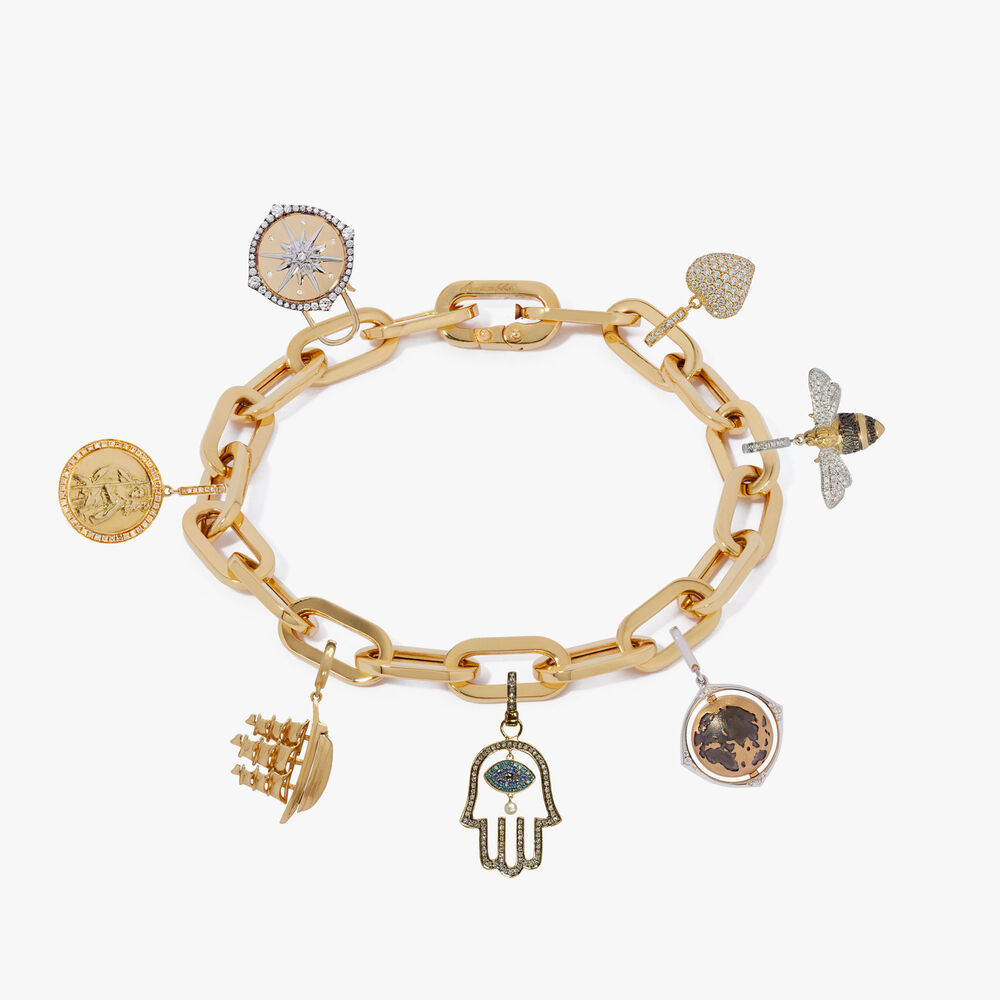 18ct Gold & Diamond Traveller Charm Bracelet | Annoushka jewelley