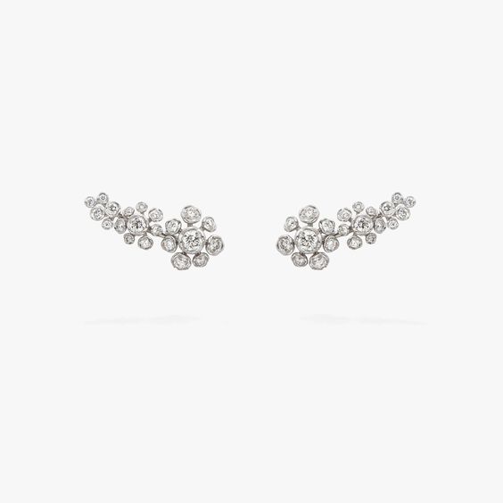 Marguerite 18ct White Gold Diamond Ear Pins