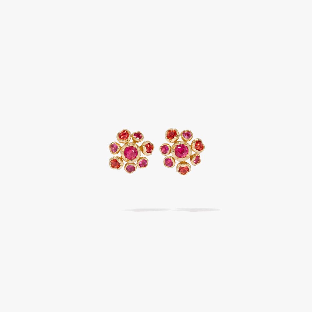Hidden Reef 18ct Gold Sapphire Stud Earrings | Annoushka jewelley