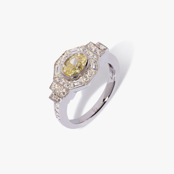 Jane 18ct White Gold Yellow Diamond Ring