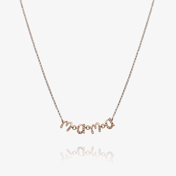 Personalised Rose Gold Chain Letters Necklace