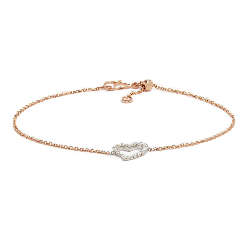 Love Diamonds 18ct Bi-Gold Diamond Heart Bracelet | Annoushka jewelley
