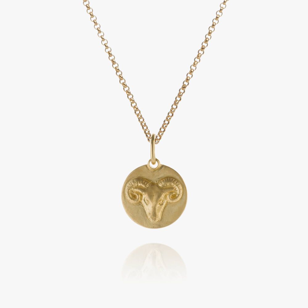 Zodiac 18ct Gold Aries Necklace | Annoushka jewelley