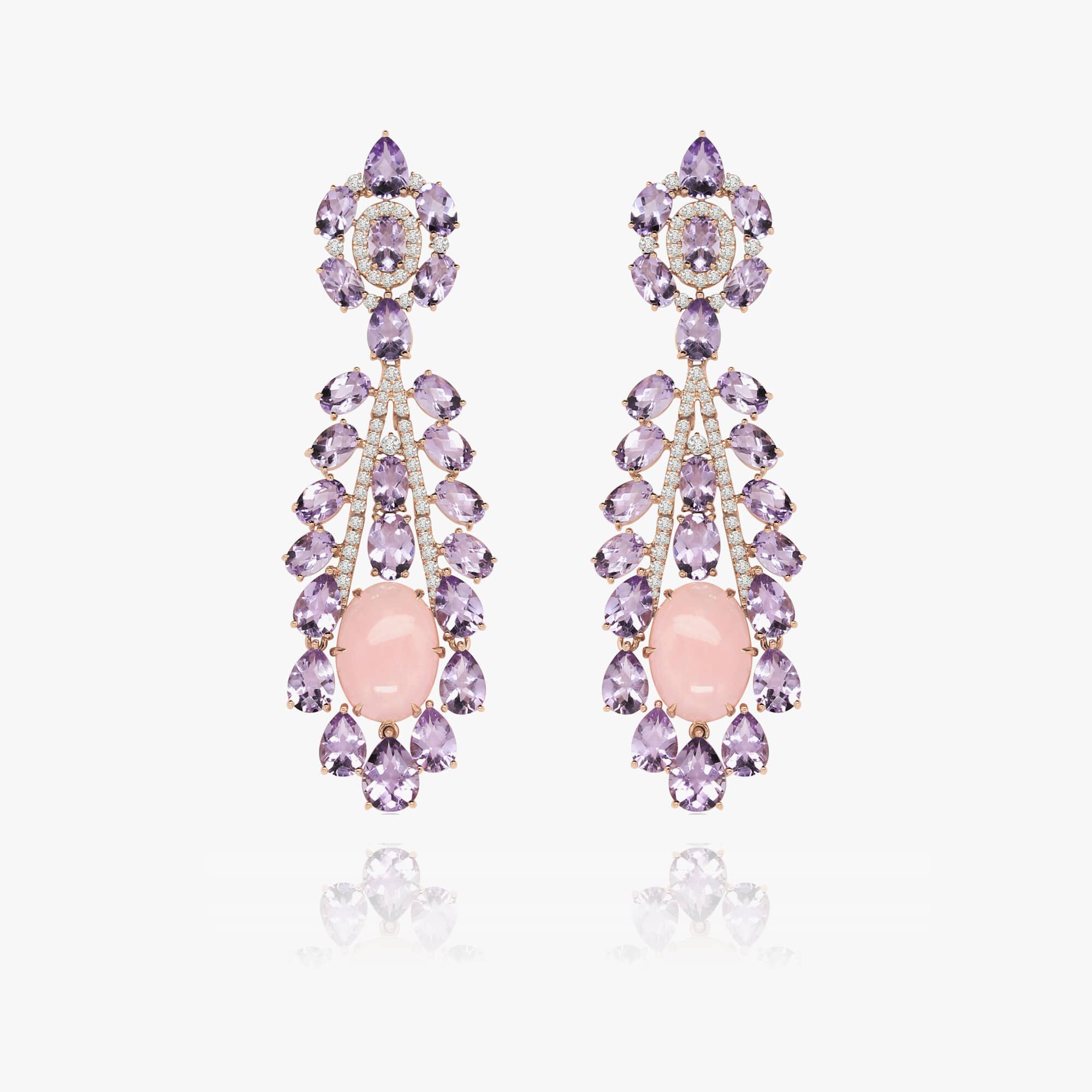Sutra Amethyst Opal Earrings