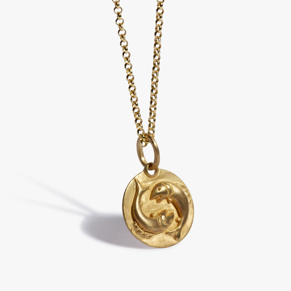 Zodiac 18ct Gold Pisces Necklace | Annoushka jewelley