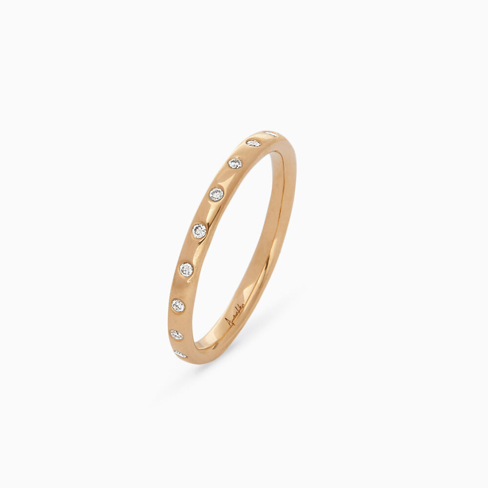 18ct Yellow Gold Diamond 2mm Wedding Ring | Annoushka jewelley