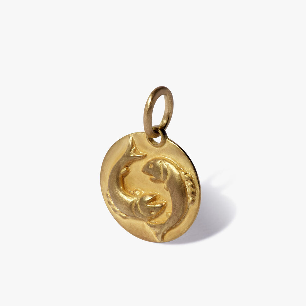 Zodiac 18ct Yellow Gold Pisces Pendant | Annoushka jewelley