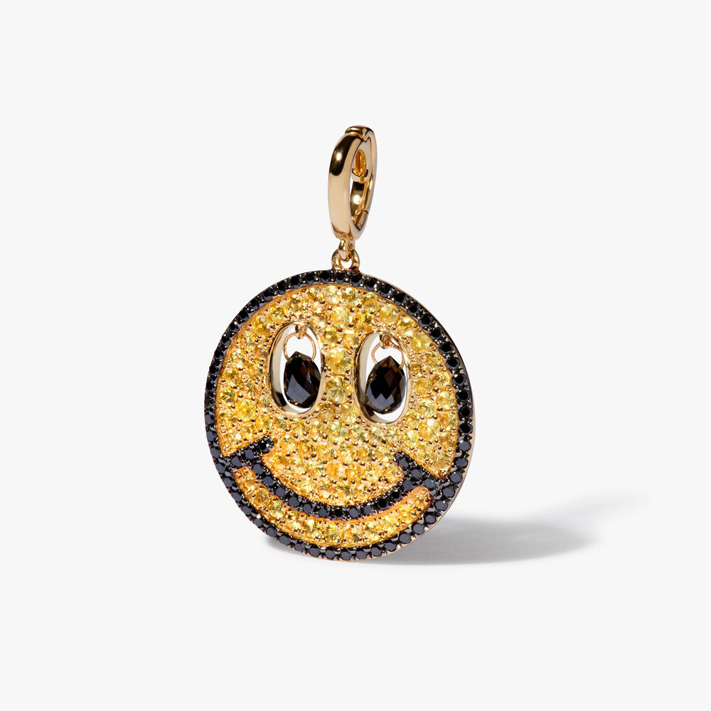 18ct Gold Yellow Sapphire Happy Charm Pendant | Annoushka jewelley