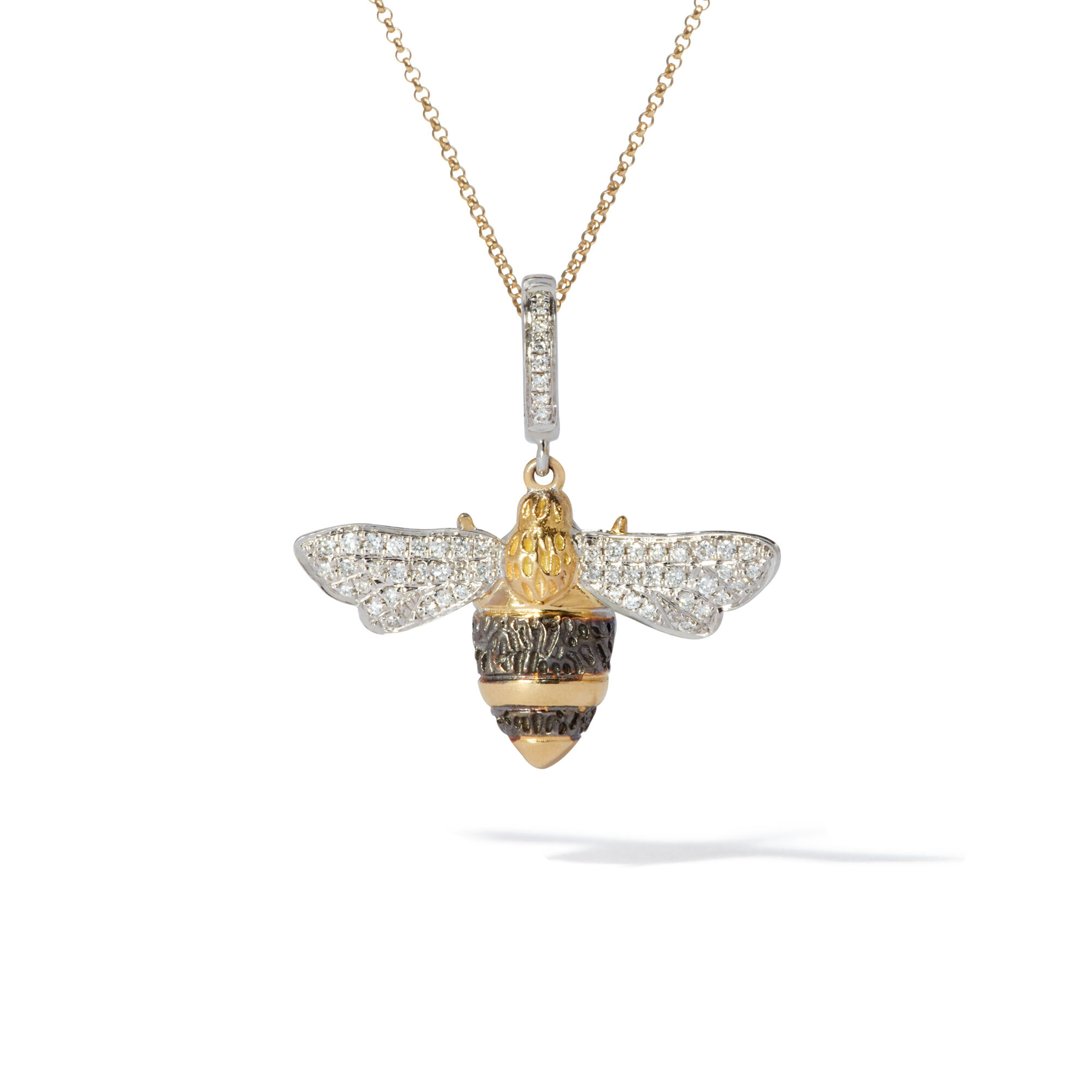 Mythology 18ct Gold Diamond Bumble Bee Pendant — Annoushka UK