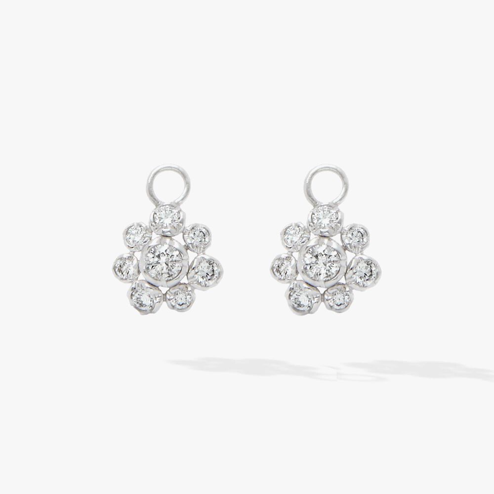 Marguerite 18ct White Gold Diamond Large Earring Drops | Annoushka jewelley