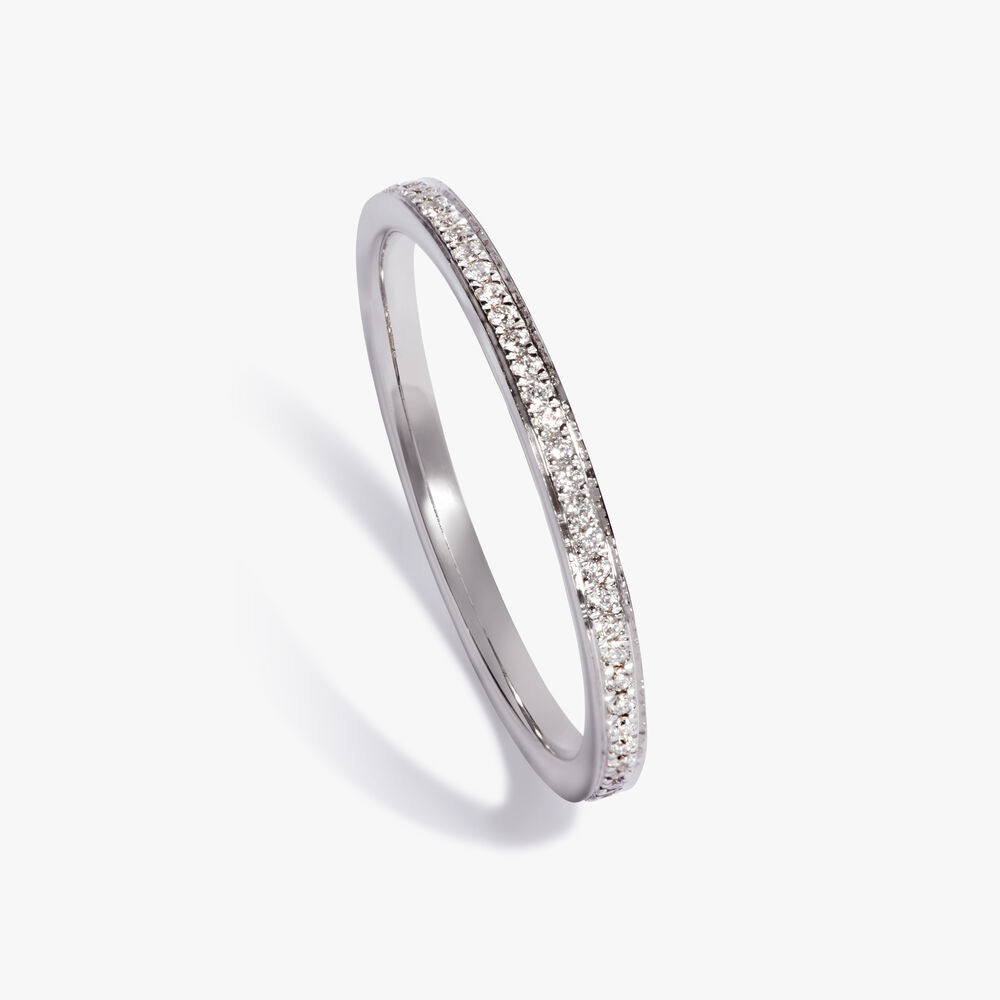 Eclipse 18ct White Gold Diamond Eternity Ring | Annoushka jewelley