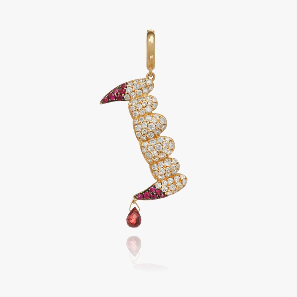 Annoushka x The Vampire's Wife 18ct Yellow Gold Fangs Charm | Annoushka jewelley
