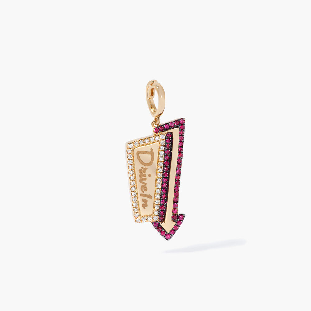 Annoushka X Mr Porter 18ct Gold Drive In Charm Pendant | Annoushka jewelley