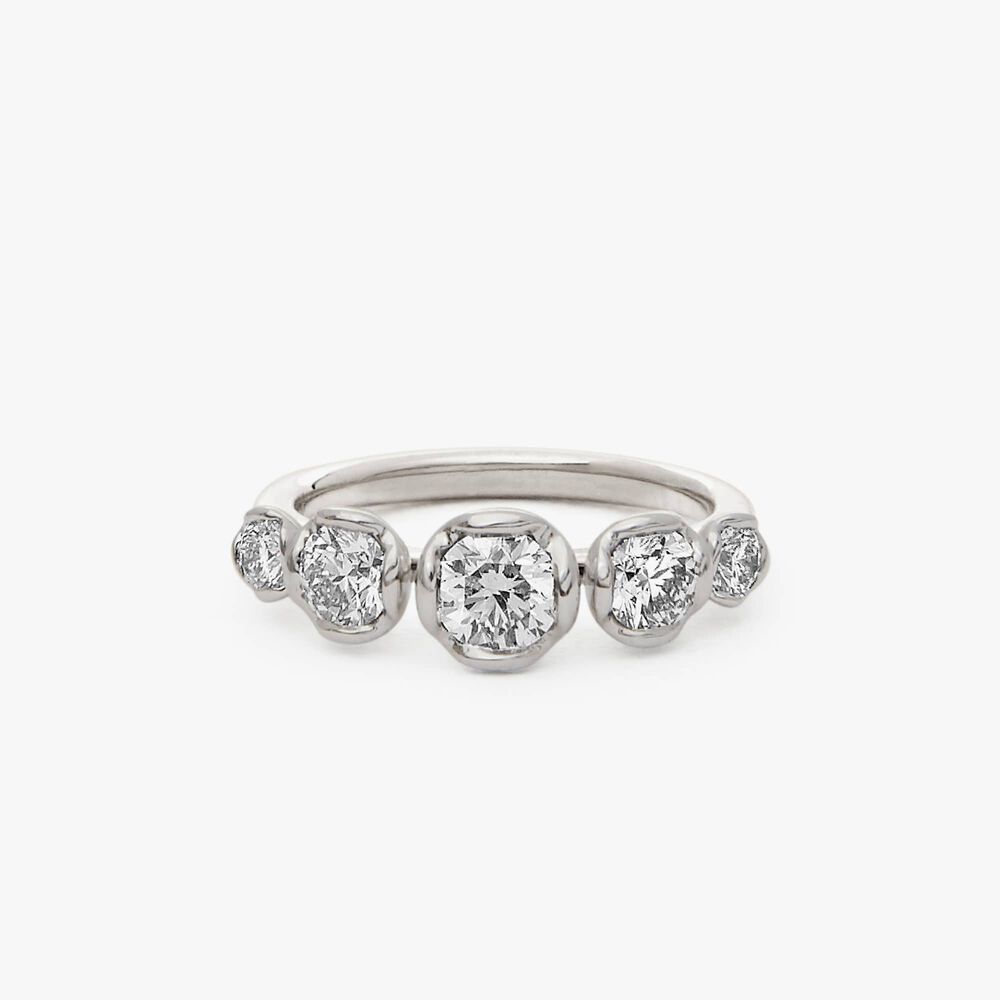 Marguerite 18ct White Gold Five Stone 1.36ct Engagement Ring | Annoushka jewelley