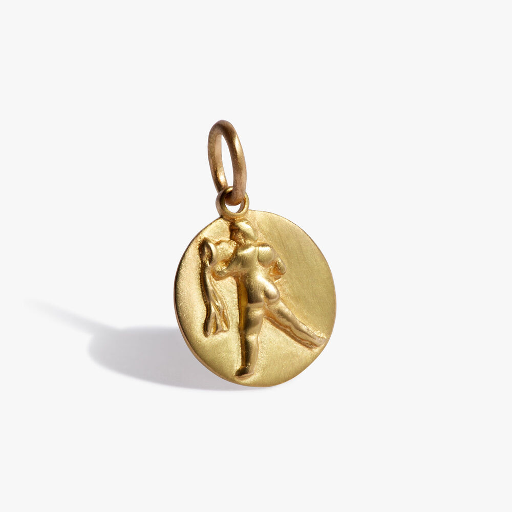 Zodiac 18ct Gold Aquarius Pendant | Annoushka jewelley