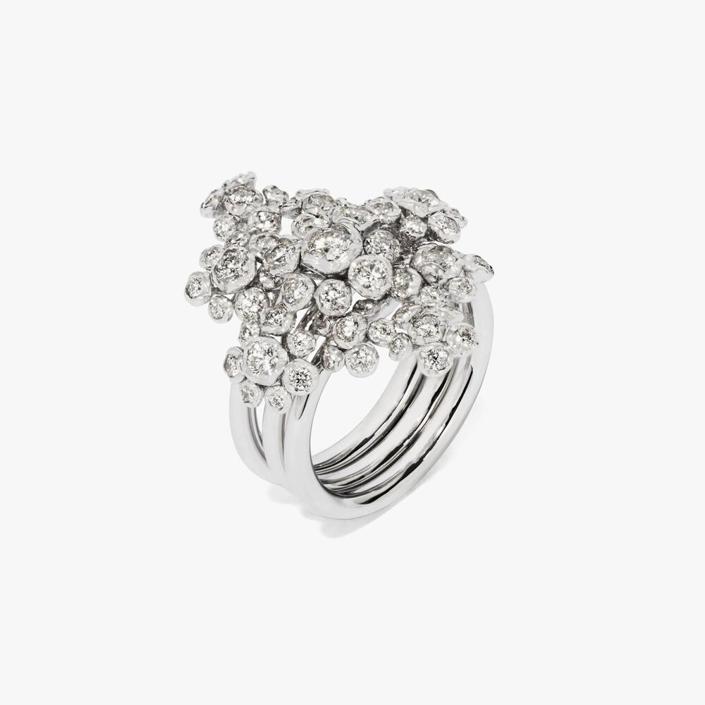 Marguerite 18ct White Gold Diamond Cocktail Ring | Annoushka jewelley