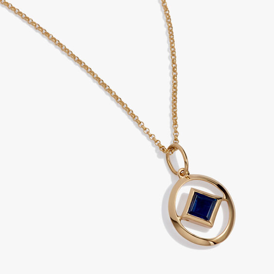 Birthstones 14ct Yellow Gold September Sapphire Necklace