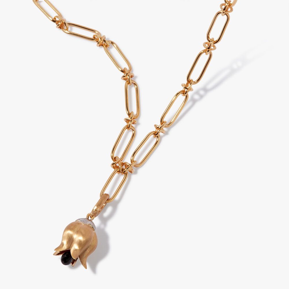 Tulips 14ct Yellow Gold Knuckle Necklace | Annoushka jewelley
