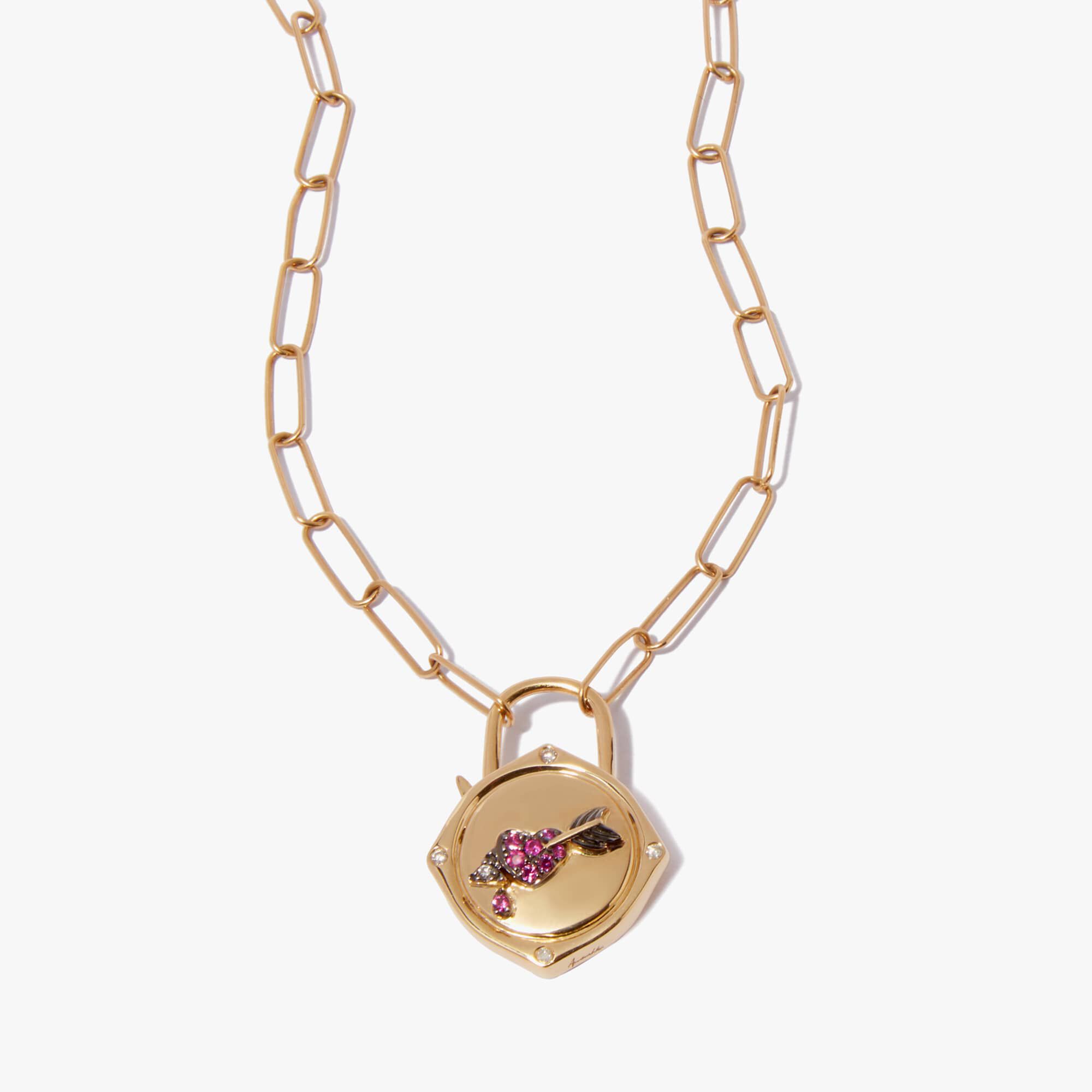 Louis Vuitton Luggage Lock Necklace-Cable Link Chain