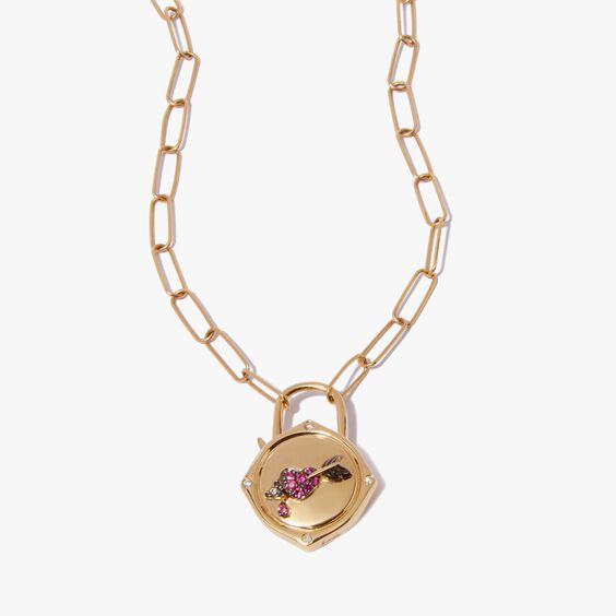 Lovelock 18ct Yellow Gold Heart & Arrow Charm Necklace