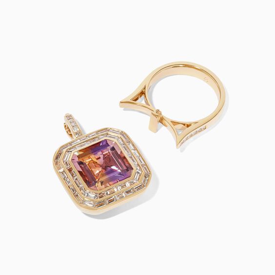 Unique 18ct Gold Ametrine Ring & Pendant | Annoushka jewelley