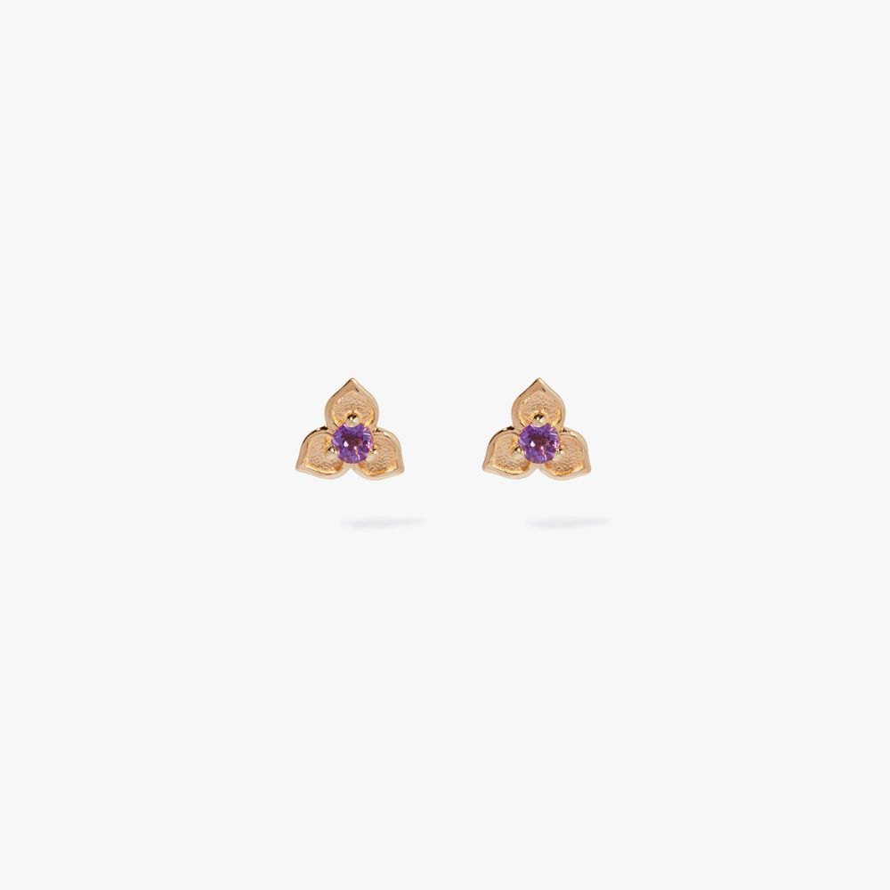 Tokens 14ct Gold Amethyst Studs | Annoushka jewelley
