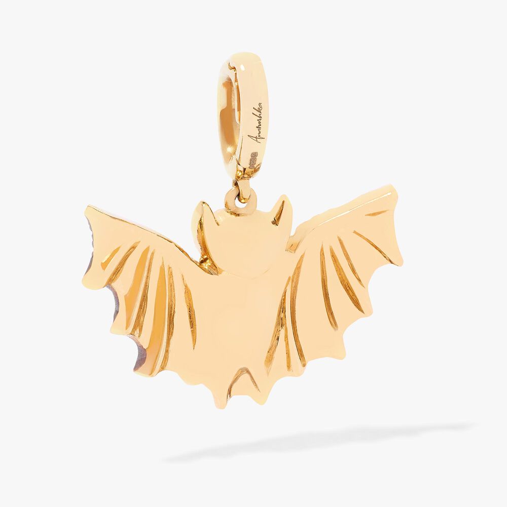 Mythology 18ct Yellow Gold Diamond Bat Charm Pendant | Annoushka jewelley