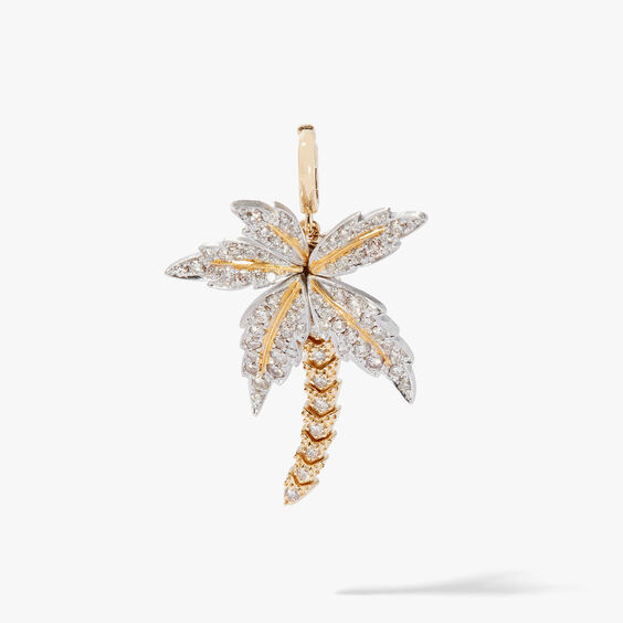 18ct Yellow Gold African Palm Tree Charm Pendant