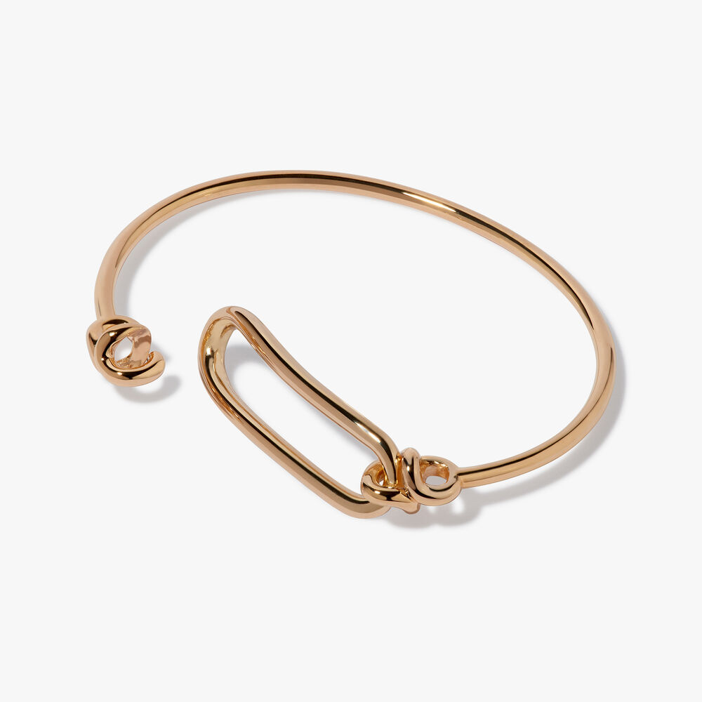 Knuckle 14ct Yellow Gold Bangle | Annoushka jewelley