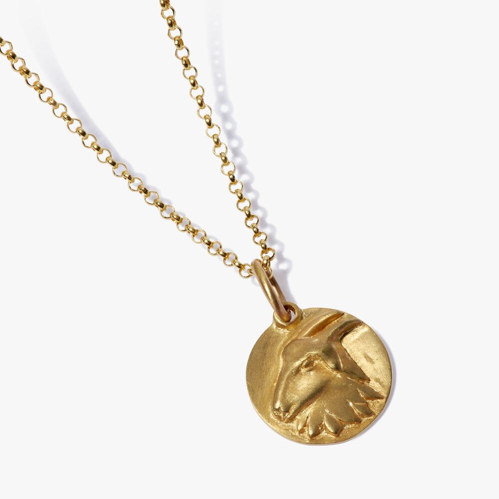 Zodiac 18ct Yellow Gold Capricorn Necklace | Annoushka jewelley
