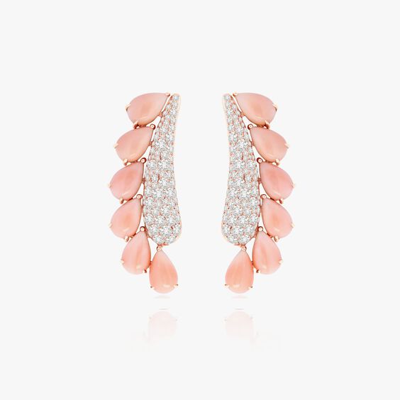 Sutra Coral & Diamond Earrings