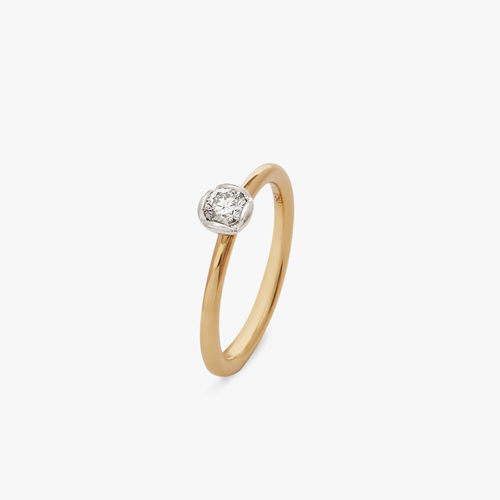 Marguerite18ct Yellow & White Gold Solitaire 0.25ct Engagement Ring | Annoushka jewelley