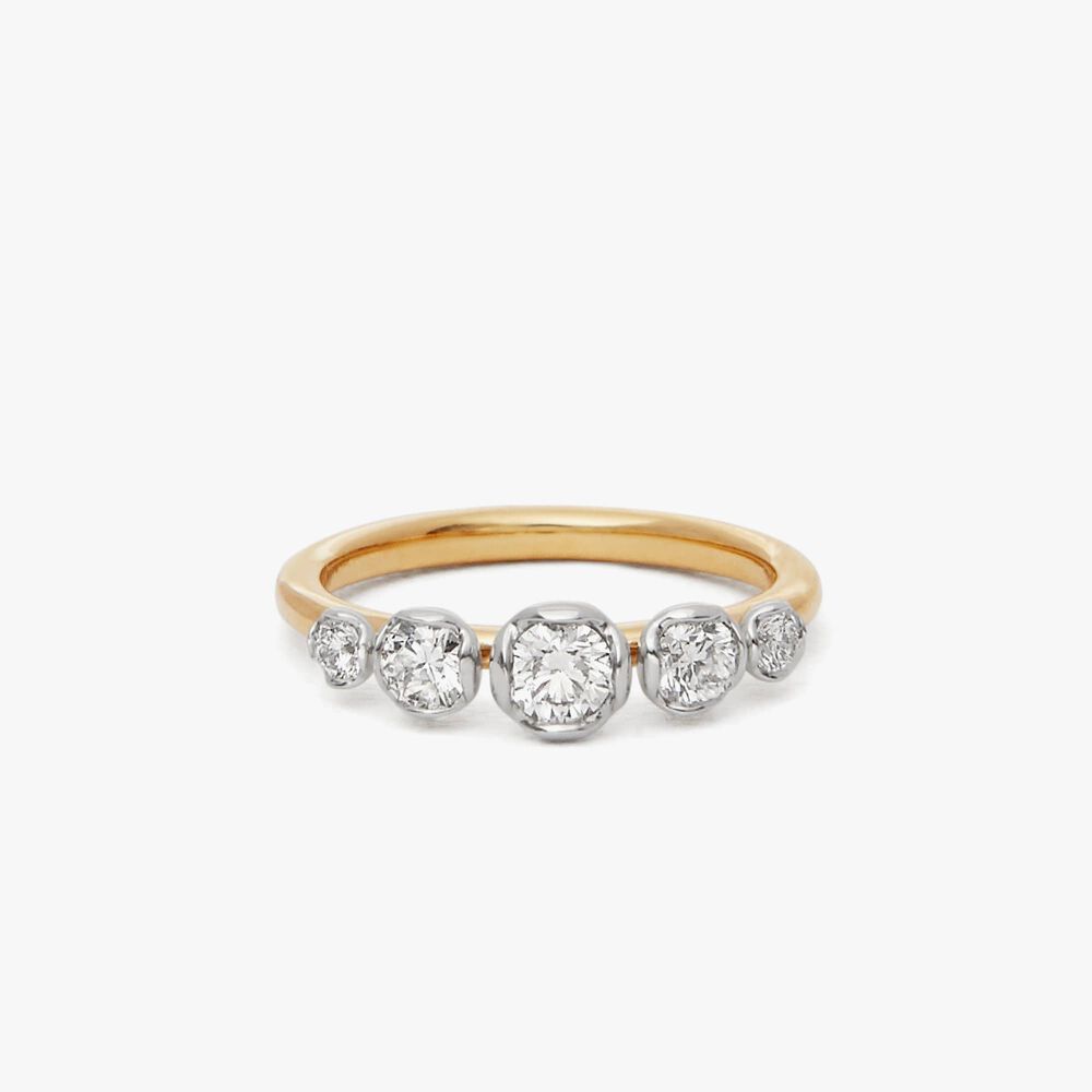 Marguerite 18ct Yellow & White Gold Five Stone 0.65ct Engagement Ring | Annoushka jewelley