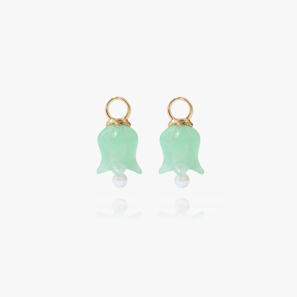 18ct Gold Jade Tulip Earring Drops | Annoushka jewelley