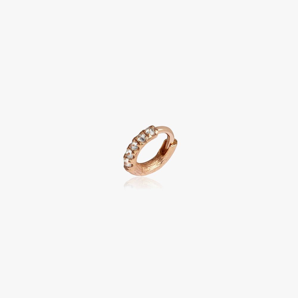Dusty Diamonds 18ct Rose Gold 7.5mm Hoop | Annoushka jewelley