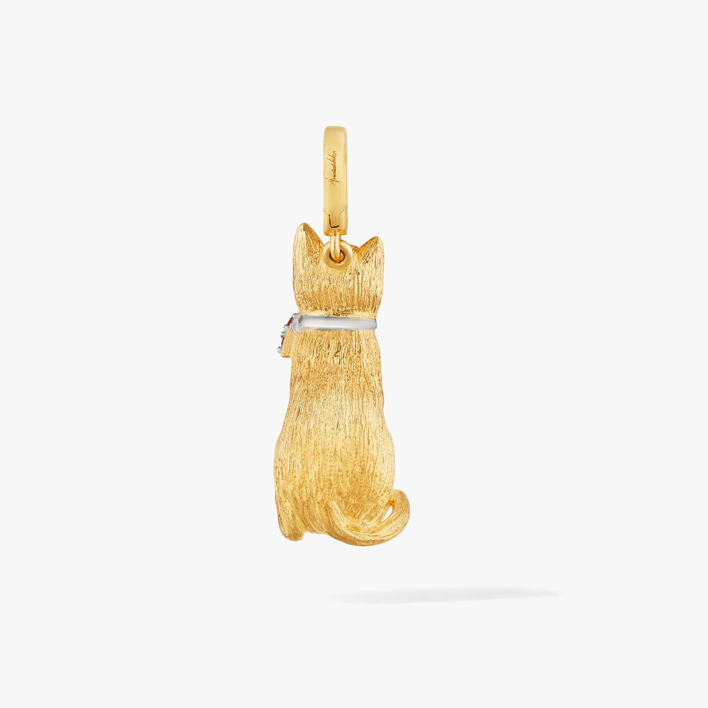 Annoushka x The Vampire's Wife 18ct Yellow Gold Cat Charm Pendant | Annoushka jewelley