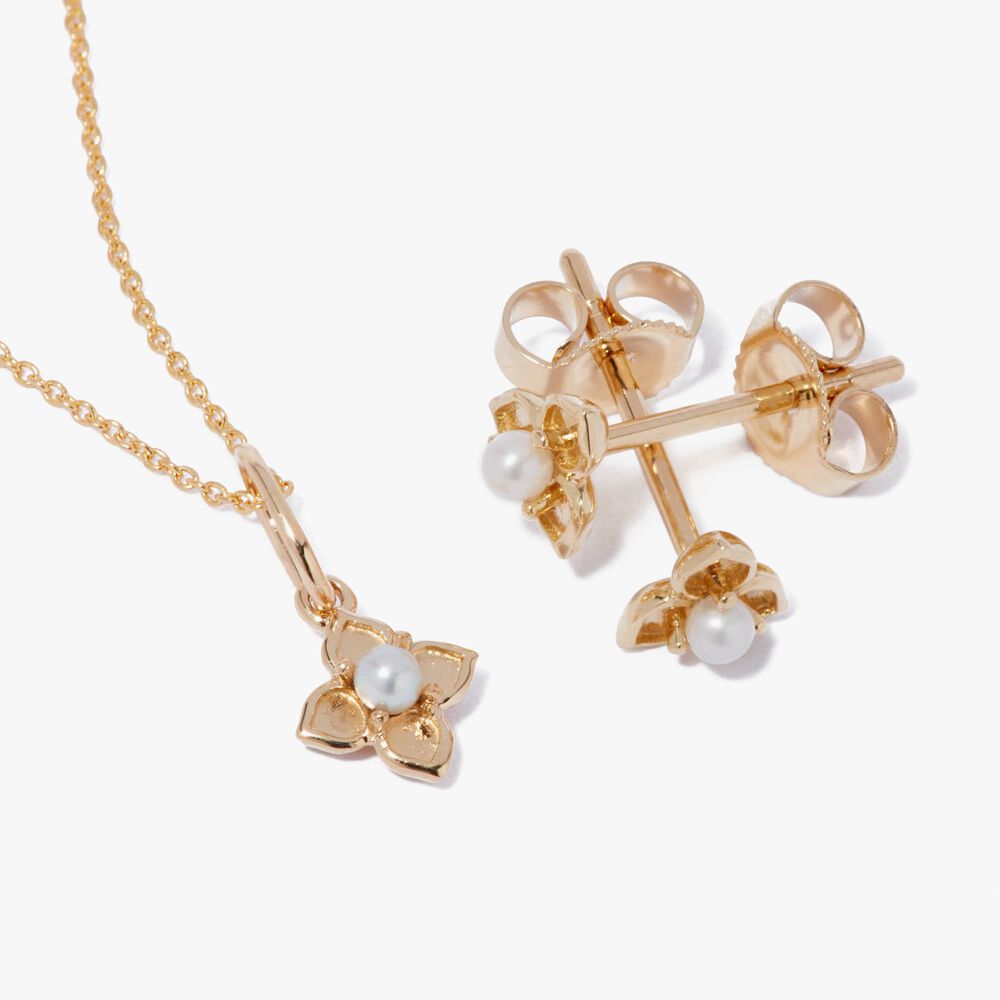 Tokens 14ct Gold Pearl Studs | Annoushka jewelley