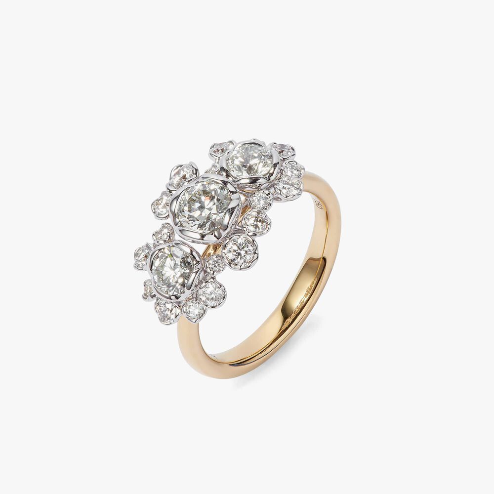 Marguerite 18ct Gold Triple 1.59ct Diamond Ring | Annoushka jewelley
