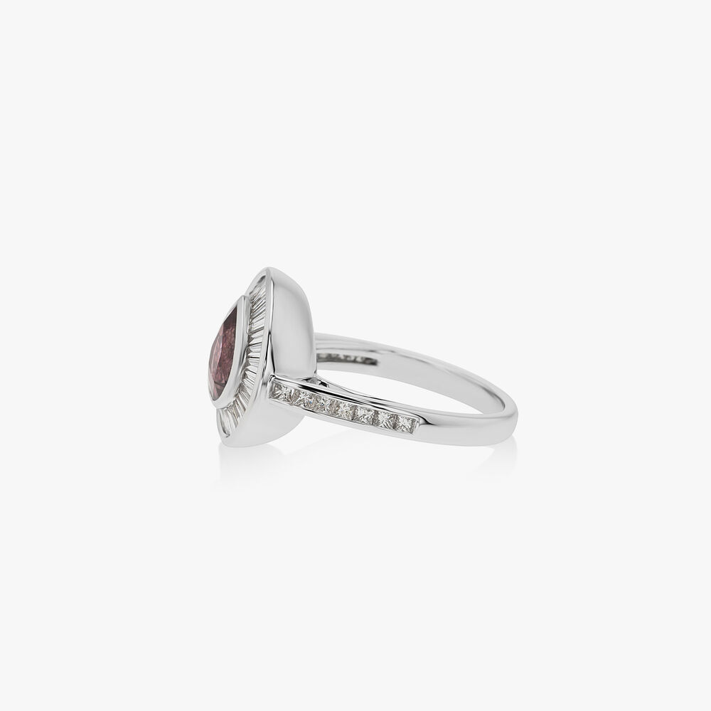 Delano 18ct White Gold Tourmaline & Diamond Ring | Annoushka jewelley
