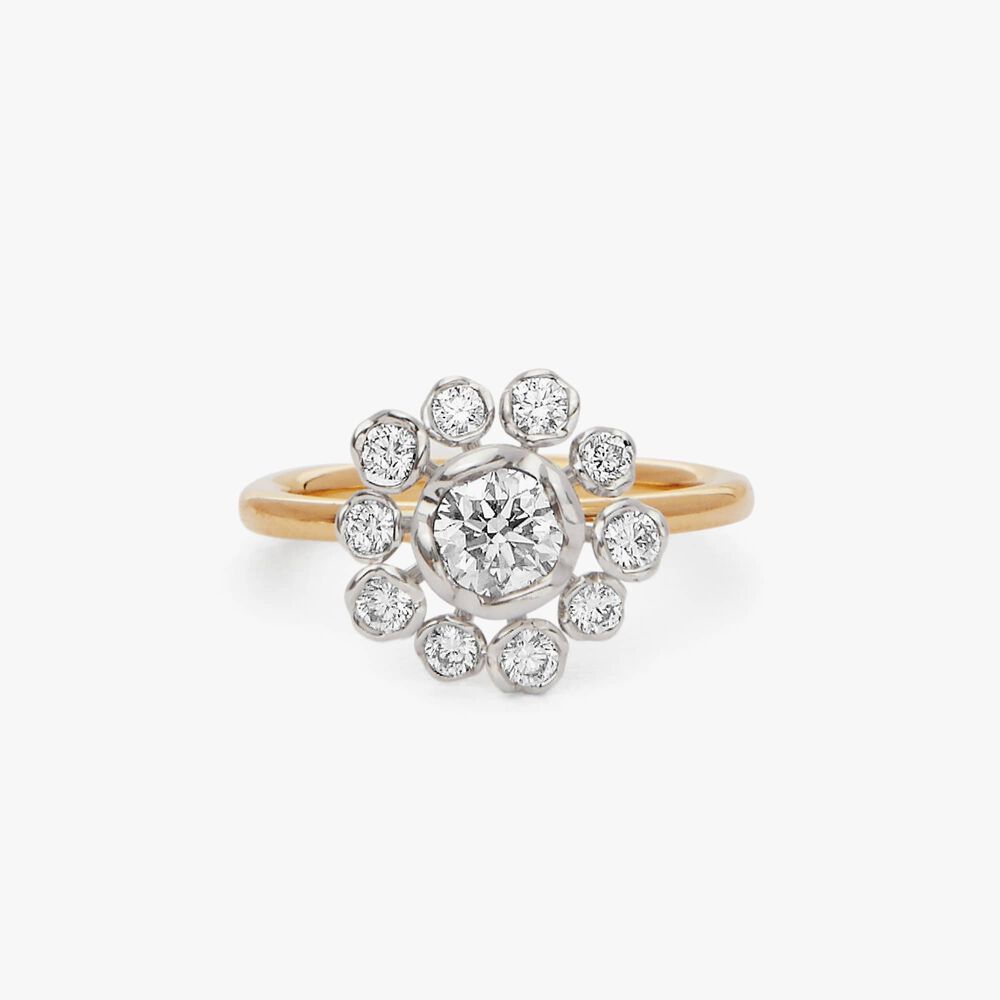 Marguerite 18ct Yellow Gold Diamond Engagement Ring | Annoushka jewelley