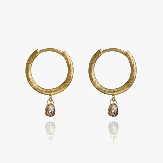 Hoopla 18ct Yellow Gold Diamond Hoop Earrings